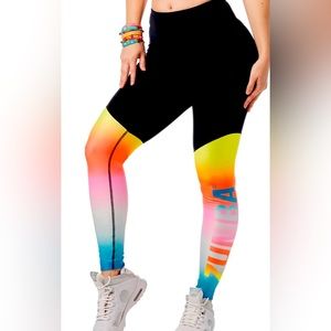 New no tags Zumba colorful ankle leggings XS